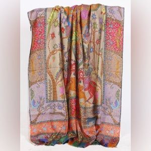 Ethnic Mughal Art Pure Pashmina Shawl